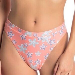 Becca French Cut High Leg Floral Bikini Bottom NWOT